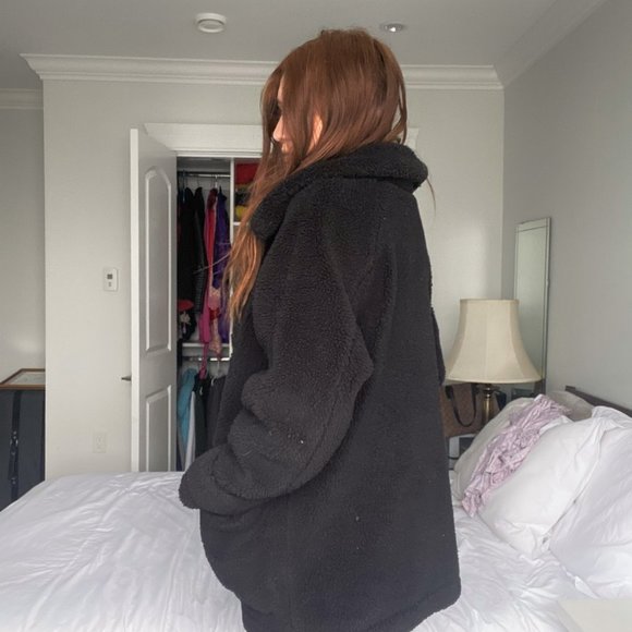 Oversized Teddy Faux Fur Jacket - Picture 4 of 6